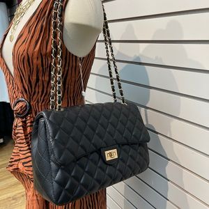 Black Quilted shoulder bag -NWT